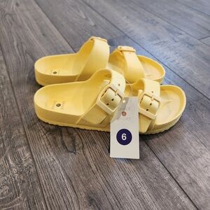 Shade & Shore Women's Sandals Neida Eva Yellow Size 6 NWT